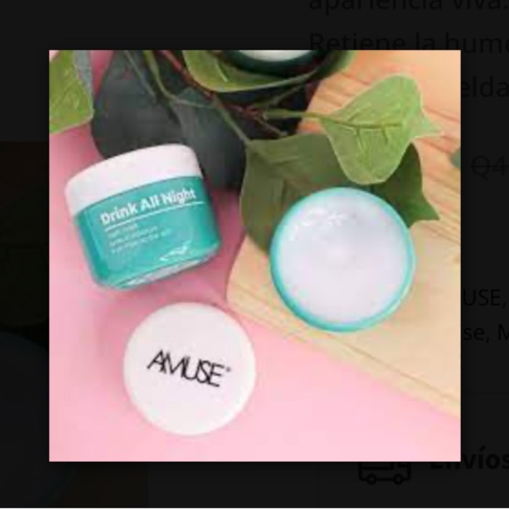 🔴 4/$15 Amuse Brand Drink All Night Skincare Night Mask Moisturizing Cream NIB - Picture 12 of 12